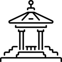 Gazebo icon in linear style vector