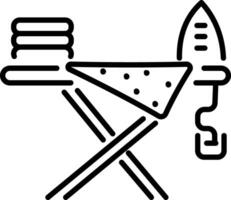 Iron stand icon in linear style vector