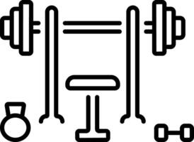 Home gym icon in linear style vector