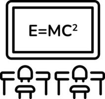 A line style icon of classroom furniture vector