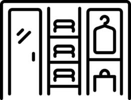Closet icon in linear style vector