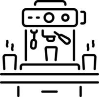 A line style icon of coffee machine vector