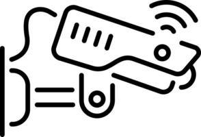 Trendy Security camera icon in line style vector
