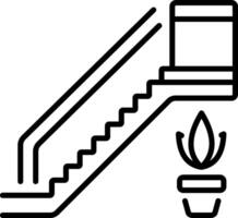 Staircase icon in linear style vector