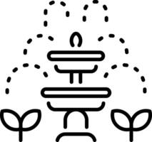 A line style icon of water fountain vector