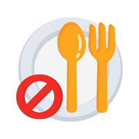 Get this amazing icon of fasting in modern design style vector