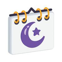 Get this amazing icon of ramadan calendar in modern design style vector
