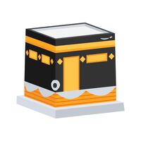 The Holy Kaaba in Mecca, central to Muslim worship and pilgrimage. vector