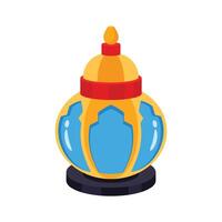 This vibrant cartoon style lantern is ideal for use in cultural or religious contexts., vector