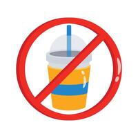 No soft drink sign indicating fasting rules during Ramadan vector