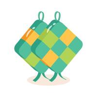 Take a look at this amazing icon of ketupat in modern design style vector