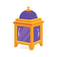 This vibrant cartoon style lantern is ideal for use in cultural or religious contexts,. vector