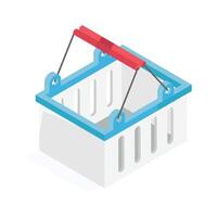 An empty shopping cart design, ready for premium use vector