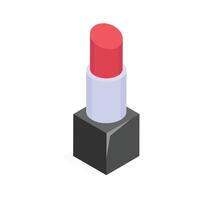 A vibrant red lipstick in an isometric style, ready to use vector