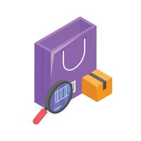 Get this amazing icon of shopping bag in modern design style vector