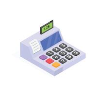 Grab this creatively designed icon of cash register in isometric style vector