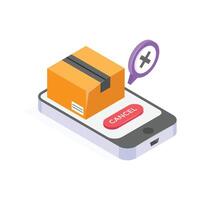 Get this amazing icon of order cancellation in modern style vector