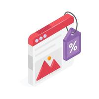 Creatively designed icon of webpage in modern design style vector