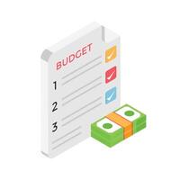Trendy style icon of budget planning in editable stylee vector