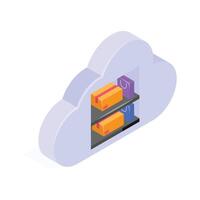 Get this amazing icon of cloud storage in modern design style vector
