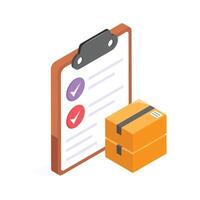 Get this amazing icon of order checklist in modern style vector