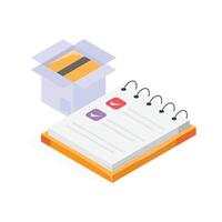 Get this amazing icon of order checklist in modern style. vector