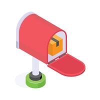 Get this amazing icon of mailbox in modern design style vector