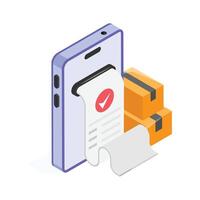 Get this amazing icon of order confirmation in trendy style vector