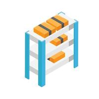 Get this amazing icon of storage rack in modern style vector