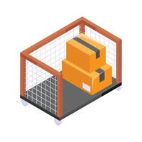 Take a look at this amazing icon of storage cage in modern style vector