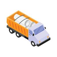 Get this amazing icon of delivery service truck in isometric style vector