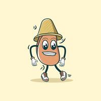 A Happy Flip Flop Character Walks Joyfully vector