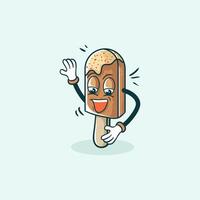 A Happy Chocolate Ice Pop Waves Hello vector