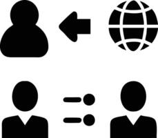 Web Navigation Silhouette Icon Set vector