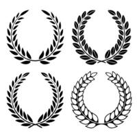 Achievement and Recognition Wreath Design Set vector