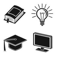 Online Learning and Study Icons vector