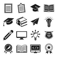 E-learning and Knowledge Icons vector