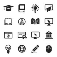 Remote Learning Icons Collection vector