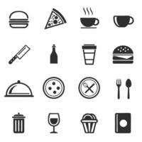 Classic Restaurant Icons for Design Use vector
