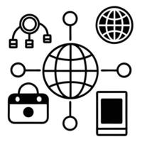 Website and Web Service Silhouettes vector
