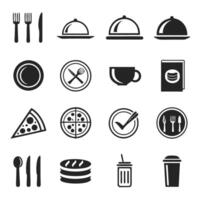 Complete Restaurant Icon Set for Graphics vector