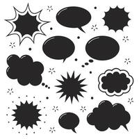 Blank Speech Bubbles for Text vector