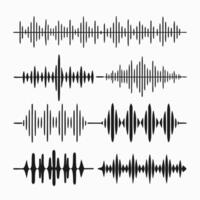 Vibrant Sound Wave Elements and Effects Set vector