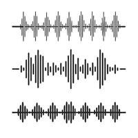 Creative Sound Wave Elements for Audio Design vector