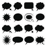 Speech Balloon Outline Collection vector