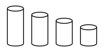 Cylinder line icon. Element of geometric figure for mobile concept and web apps. vector