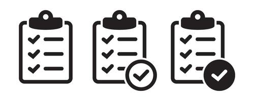 Clipboard icon. Clipboard with check mark icon. Checklist sign symbol for web site and app design. vector