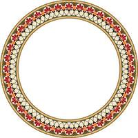 colored round classical Greek meander ornament. Pattern, circle of Ancient Greece. Border, frame, ring of the Roman Empire vector