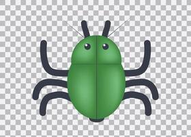 Square Button with Bedbug royalty free vector