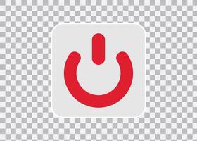 power button on red background pro vector
